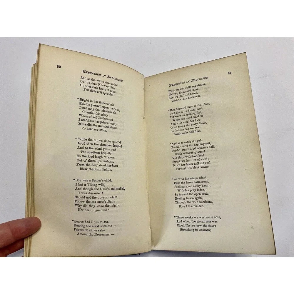 Exercises In Elocution Arranged Mrs. A. T. Randall 1868 Antique Speech Reference